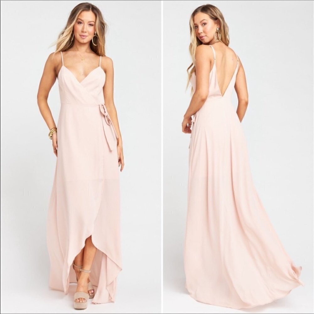 Show Me Your Mumu Mariah Wrap Maxi Dress Blush S